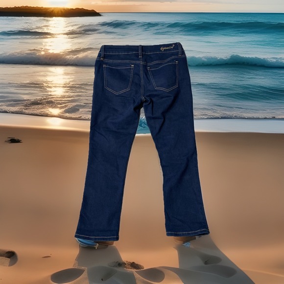 Hydraulic Jeans Womens Ankle Juniors 9/10 Inseam 23" Dark‎ Wash Rise - Picture 1 of 4